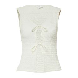 s.Oliver Red Label Strukturierte Slim-Fit-Weste  - weiß (02U1)