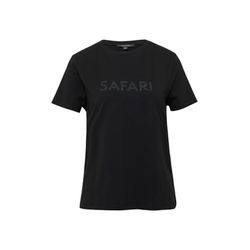 comma T-Shirt aus Baumwollmix mit Frontprint - schwarz (99E2)