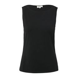 s.Oliver Red Label Top aus Baumwollmix mit U-Boot-Ausschnitt - schwarz (9999)