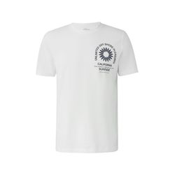 s.Oliver Red Label T-shirt with crew neck and front print - white (01D2)