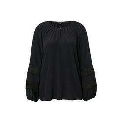 comma Chemisier en mousseline avec détails en dentelle - noir (9999)