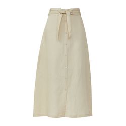 s.Oliver Black Label Jupe midi évasée avec patte de boutonnage - beige (8061)