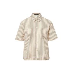 Q/S designed by Baumwollbluse mit aufgesetzten Taschen - beige/weiß (47G0)