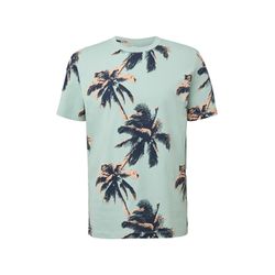 s.Oliver Red Label Cotton T-shirt with all-over print - green/blue (60A1)