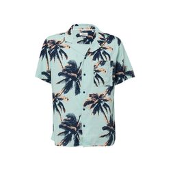 s.Oliver Red Label Resort Fit: Kurzarmhemd aus Viskosemix - blau (60A1)