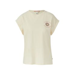 Q/S designed by Lockeres T- Shirt mit Frontprint  - beige (08D0)