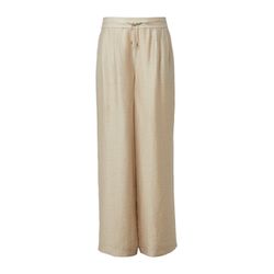 s.Oliver Black Label Extra wide-leg trousers made of linen blend in comfort fit - beige (8061)