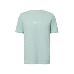 s.Oliver Red Label Cotton T-shirt with logo print - green/blue (60D1)
