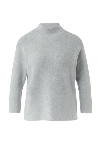 comma Strickpullover mit Stehkragen   - grau (92W2)