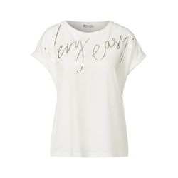 Street One T-Shirt mit Folien Wording - weiß (20108)