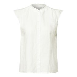 Street One Leinenmix-Bluse mit Rüschen - weiß (10108)