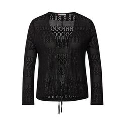 Street One Offene Ajour-Look Jacke - schwarz (10001)
