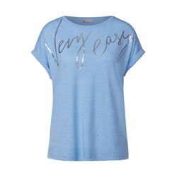 Street One T-Shirt mit Folien Wording - blau (26266)
