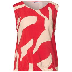 Street One Gemustertes Materialmix Top - rot (26278)