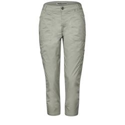 Street One 3/4 satin pants with pockets - green (16378)