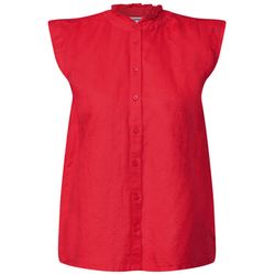 Street One Leinenmix-Bluse mit Rüschen - rot (16278)