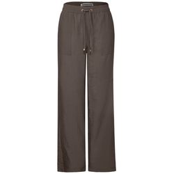 Street One Wide Leg Strukturhose - braun (16762)