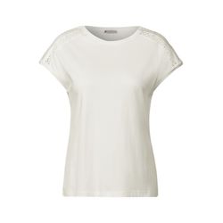 Street One T-Shirt mit Häkeldetails - weiß (10108)
