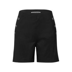 Street One Bermuda shorts with button detail - black (10001)