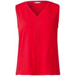 Street One Jersey-Top mit Häkeldetails - rot (16278)