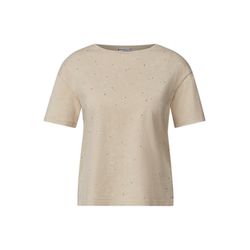 Street One T-Shirt mit Dekosteinen - beige (26620)