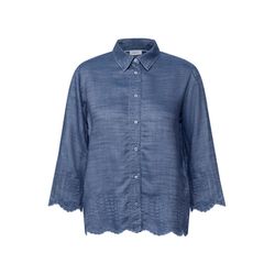 Cecil Lyocellbluse mit Stickerei - blau (10281)