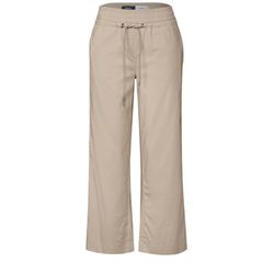 Cecil 7/8 wide leg trousers - beige (15603)