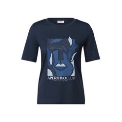 Cecil T-Shirt mit Print - blau (36715)