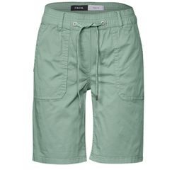 Cecil Twill shorts in a washed look - green (16695)