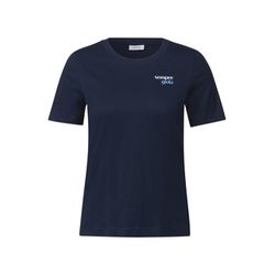 Cecil T-Shirt mit Wording-Detail - blau (36715)