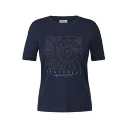 Cecil Shirt mit Schmucksteinen - blau (36715)