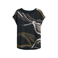Opus Regular Printshirt - Sopika print - blau/grün (60020)