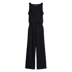 Opus Relaxed jumpsuit made of crepe jersey - Mefiza voyage - black (900)