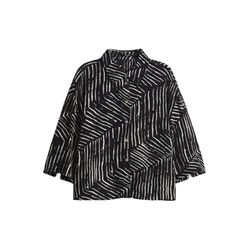 Opus Print blouse - Fiana palm leaves - black (900)