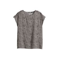 Opus Printbluse aus fließender Viskose - Ferena splash - braun (20024)