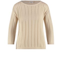 Gerry Weber Collection Sweater with 3/4 sleeves - beige/white (90138)