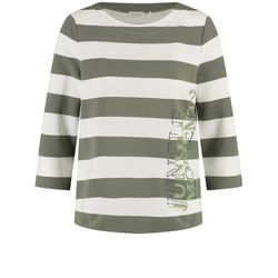Gerry Weber Collection T-shirt à manches 3/4 avec pierres décoratives - vert (05047)