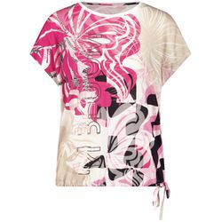 Gerry Weber Collection Top décontracté à manches courtes avec bande tunnel et décoration en strass - beige/rose (09077)