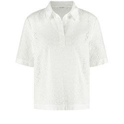Gerry Weber Collection Half-sleeved blouse with eyelet lace and material patch - white (99700)