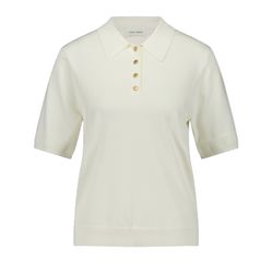 Gerry Weber Collection Kurzarmpullover im Polo-Look - beige (99700)