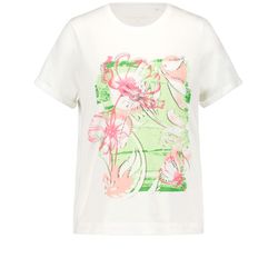 Gerry Weber Collection T-shirt avec imprimé sur le devant - beige/blanc (09150)