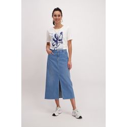 Signe nature T-Shirt mit Druck auf der Vorderseite - blau/weiß (6)
