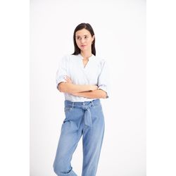 Signe nature Bluse - blau/weiß (6)