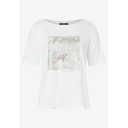 More & More T-shirt with foil print - beige/white (0041)