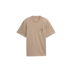 Tom Tailor Denim Relaxed Fit T-Shirt mit Brusttasche - braun (38323)