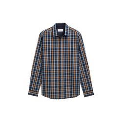 Tom Tailor Regular Fit: Hemd mit Karo-Muster - blau/braun (38477)