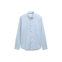 Tom Tailor Denim Poplin Hemd mit Print - blau (38378)