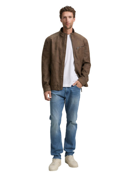 Tom Tailor Bikerjacke aus Kunstleder - braun (30513)