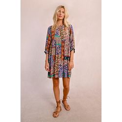 Molly Bracken Robe courte, imprimé cachemire - bleu/brun (multico banit)