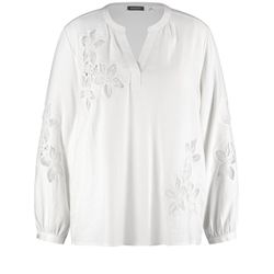 Samoon Bluse mit Stickerei - beige/weiß (09600)